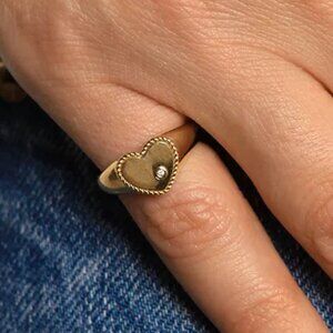 Yvonne Léon Gold Baby Chevaliere Cœur